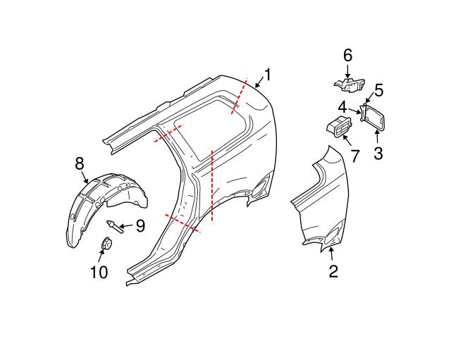 Genuine Volvo 39988745 Quarter Panel Vent; Right - Volvo
