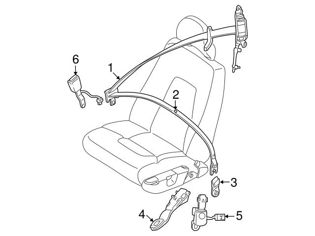 Genuine Volvo 8623449 Seat Belt Pretensioner; Right, Left - Volvo