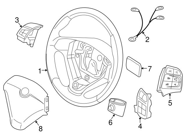 Genuine Volvo 8698193 Steering Wheel - Volvo