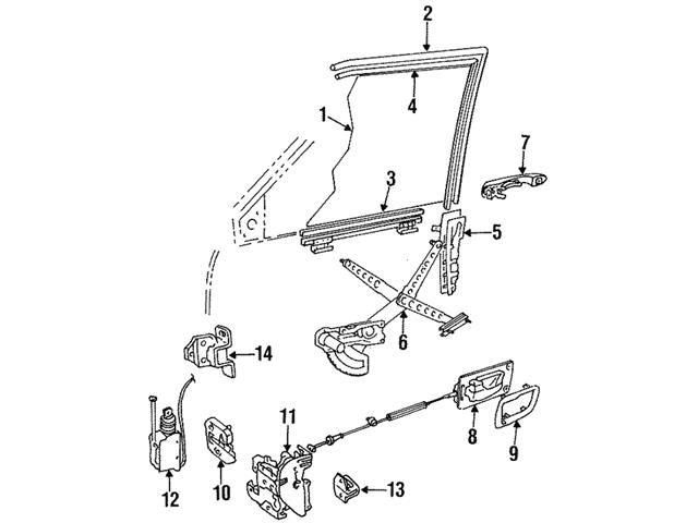 Genuine Volvo 9126234 Window Regulator; Right, Front Right Right - Volvo