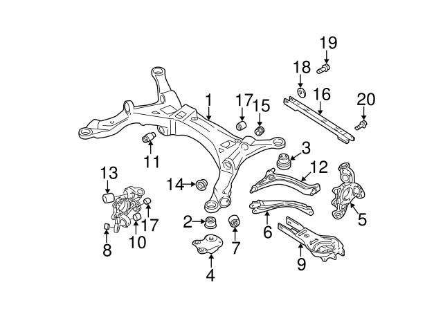 Genuine Volvo 9157102 Control Arm; Rear Left Lower - Volvo