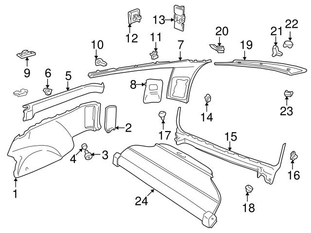 Genuine Volvo 9195545 Trunk Trim Panel; Right Rear, Right Lower - Volvo