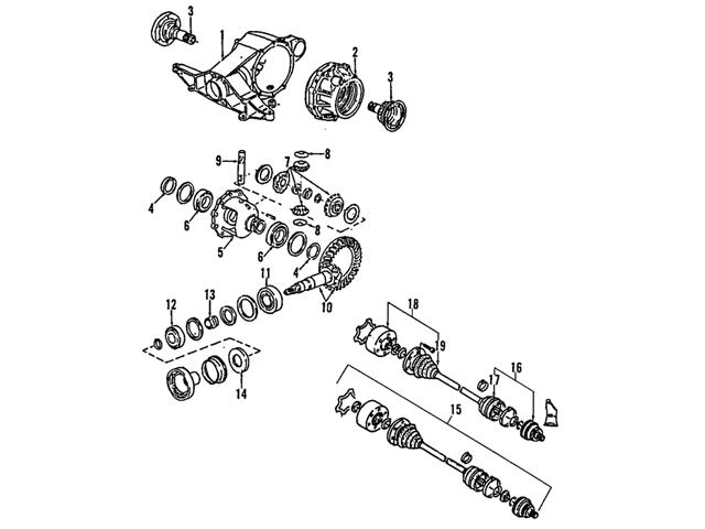 Genuine VW/Audi 01E409123 Differential Carrier Bearing; Outer, Right ...