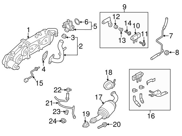 03L131547C Genuine VW/Audi EGR Tube Gasket