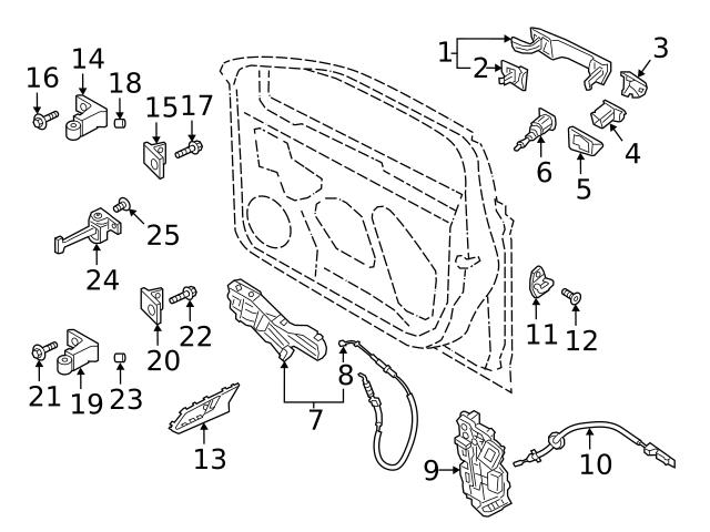 Genuine VW/Audi 17A837880GRU Exterior Door Handle Cover; Right - VW