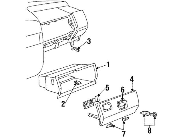 Genuine VW/Audi 1H185713101C Glove Box Latch - VW VW1H185713101C