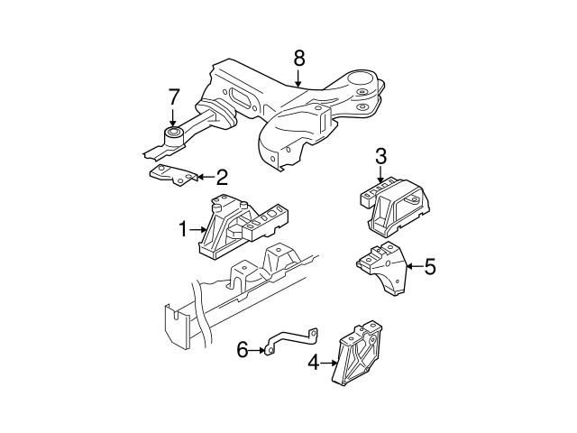 Porsche 986 Boxster Transmission Mount Set – Left & Right – Direct Replacement – MiParts