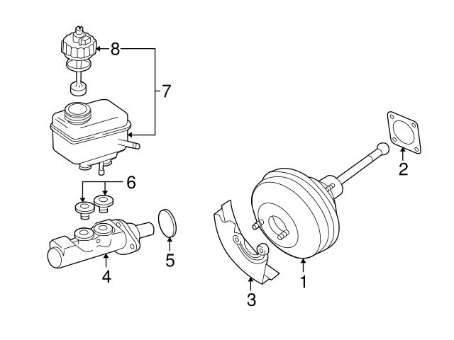 Genuine VW/Audi 1J1611349 Brake Master Cylinder Cap - Audi, VW ...
