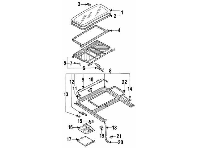 Genuine VW/Audi 357877385 Sunroof Frame Bracket; Left - VW Genuine VW/Audi 357877385 Sunroof Frame Bracket; Left - VW
