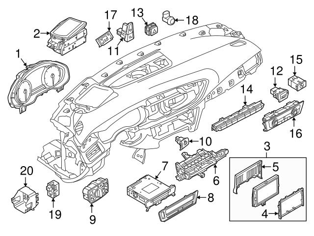 hourouページ Genuine VW/Audi 4H0907658D Cabin Air Temperature Sensor