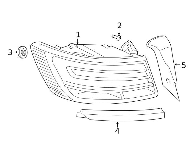 Genuine Vwaudi 4k5945224d Tail Light Assembly Right Outer Audi 