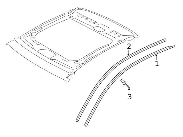 Genuine VW/Audi 4K8854543 Roof Drip Molding Seal; Left - Audi | AU4K8854543
