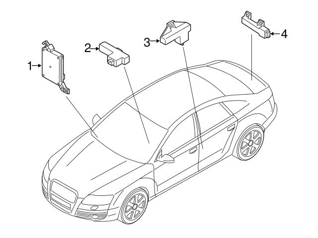 Genuine VW/Audi 4L0907335B Keyless Entry Module - Audi | 4L0907335BX ...
