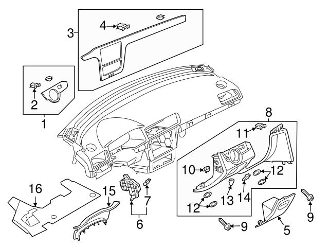 Genuine VW/Audi 561857890A Instrument Panel Reinforcement - VW 