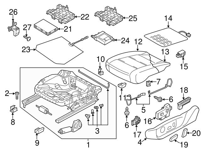 Genuine VW/Audi 561959747 Power Seat Switch; Left - VW VW561959747