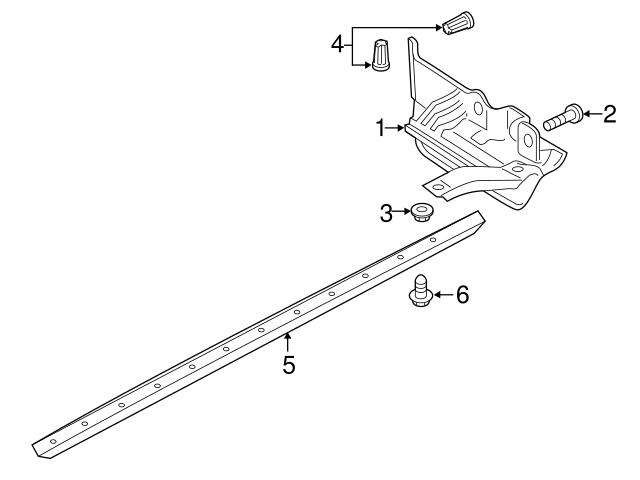 Genuine VW/Audi 5G6853860B9B9 Door Trim Sill Plate Insert Clip 