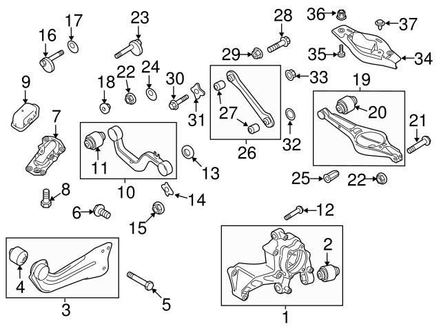 Genuine VW/Audi 5Q0505323C Control Arm; Rear Upper - Audi, VW ...