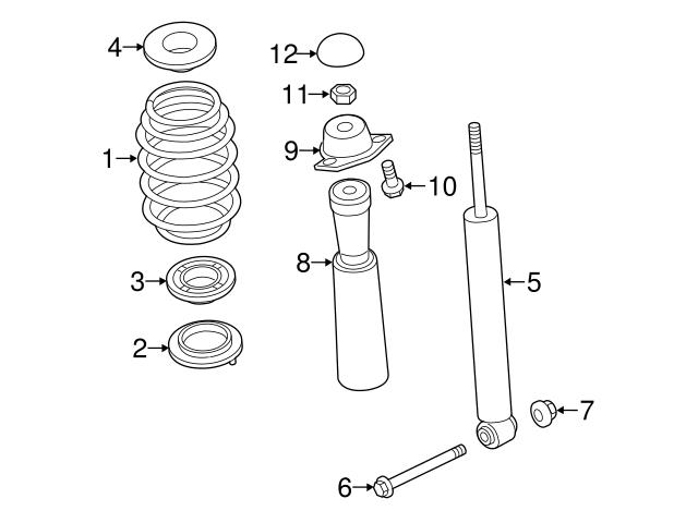 Genuine VW/Audi 5Q0511115BJ Coil Spring; Left, Right, Rear - Audi, VW ...