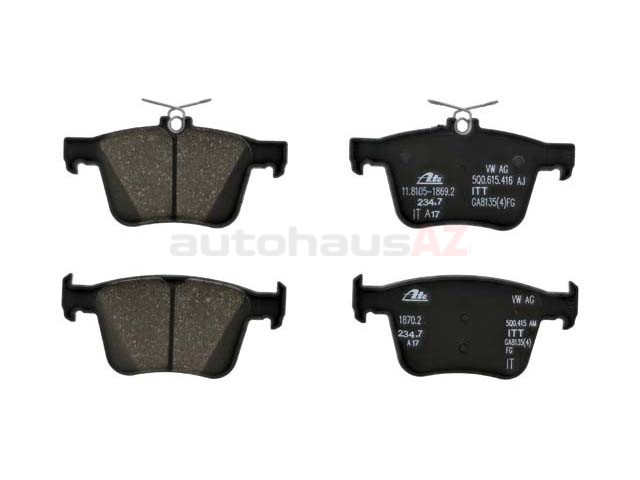 Genuine VW/Audi 5Q0698451P Brake Pad Set; Rear - Audi, VW | 3Q0698451 ...