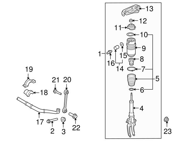 Genuine VW/Audi 7L0411313G Stabilizer/Sway Bar Bushing; Left, Right ...