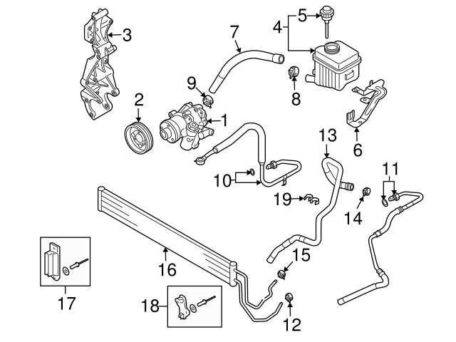 Genuine VW/Audi 7L6422889N Power Steering Reservoir Line Hose SKU