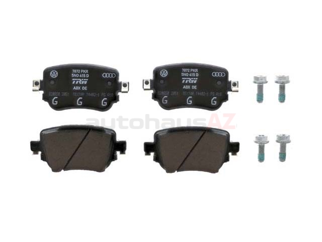 Genuine Audi 7N0698451A Brake Pad Set; Rear - Audi, VW | 5Q0698451B ...