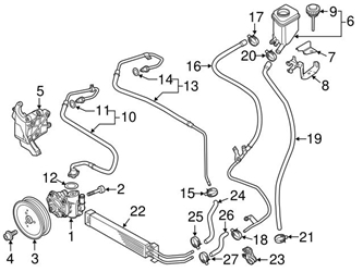 Genuine VW/Audi 7P6422154A Power Steering Pump - VW | 7P0422154B 7P6422154  VW7P6422154A