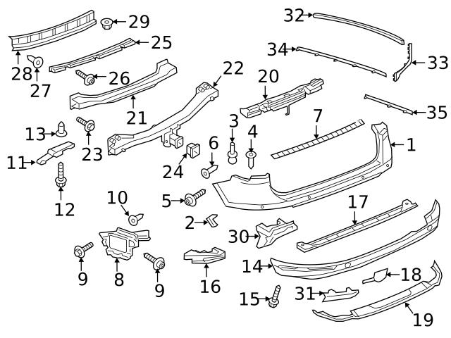 Genuine VW/Audi 7P6807251A Bumper Cover Insulator; Left - VW | VW7P6807251A