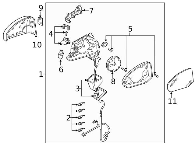 Audi Ur-Quattro Door Mirror Screw Cover Cap – Brown/Black Part 431 857 563