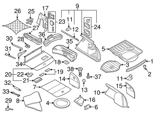 Genuine VW/Audi 8E5861869AE59 Cargo Net - Audi | AU8E5861869AE59