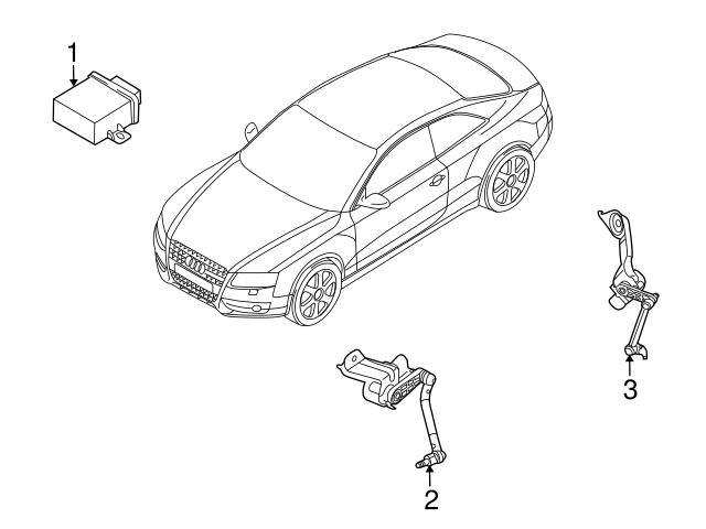 Genuine VW/Audi 8K0941309F Headlight Level Sensor; Left Rear - Audi ...
