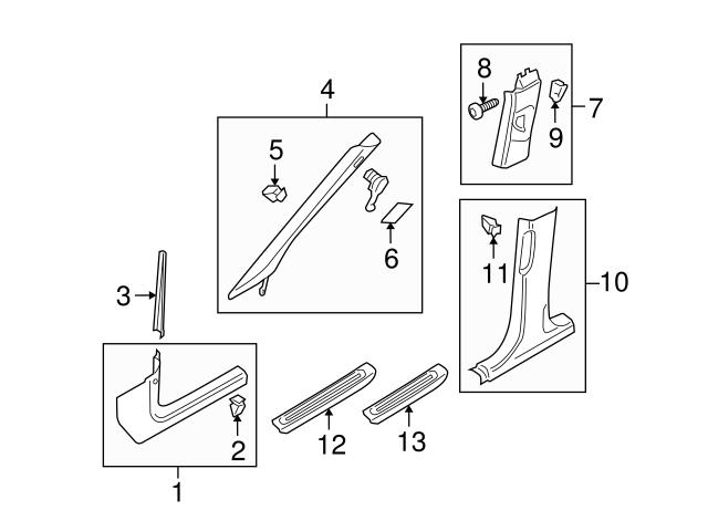 Genuine VW/Audi 8R0853375A01C Door Sill Plate; Left - Audi ...