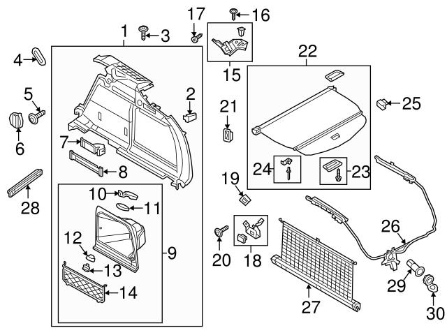 Genuine VW/Audi 8W9864199 Quarter Panel Trim Panel Bracket; Left Upper ...