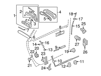 Genuine VW/Audi 8Z0837033A Door Lock Striker Pin; Left, Right, Rear, Front - Audi, VW | 3B0837033AG 3B0837033T 8Z0837033 VW8Z0837033A