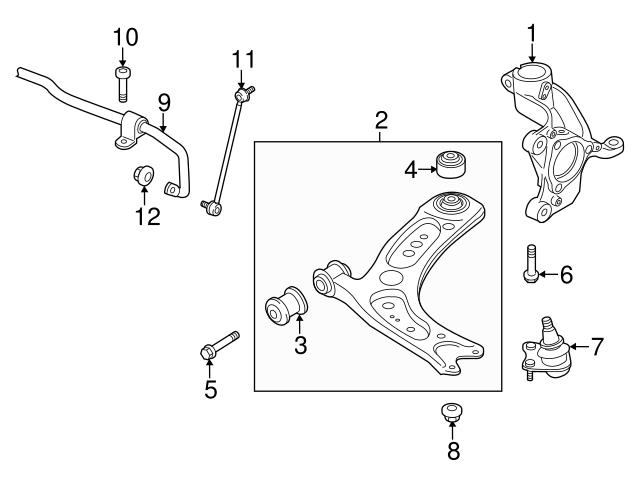 N10332002 Genuine VW/Audi Suspension Ball Joint Nut / Washer; Left, Right