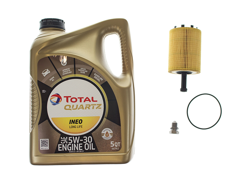 Total Quartz INEO Long Life + Mann VW1OILFLTR1KIT Oil Change Kit - 5W-30  Fully Synthetic - Audi, VW