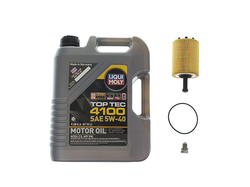 VW1OILFLTR3KIT Liqui Moly Top Tec 4100 + Mann Oil Change Kit - 5W-30 Fully Synthetic