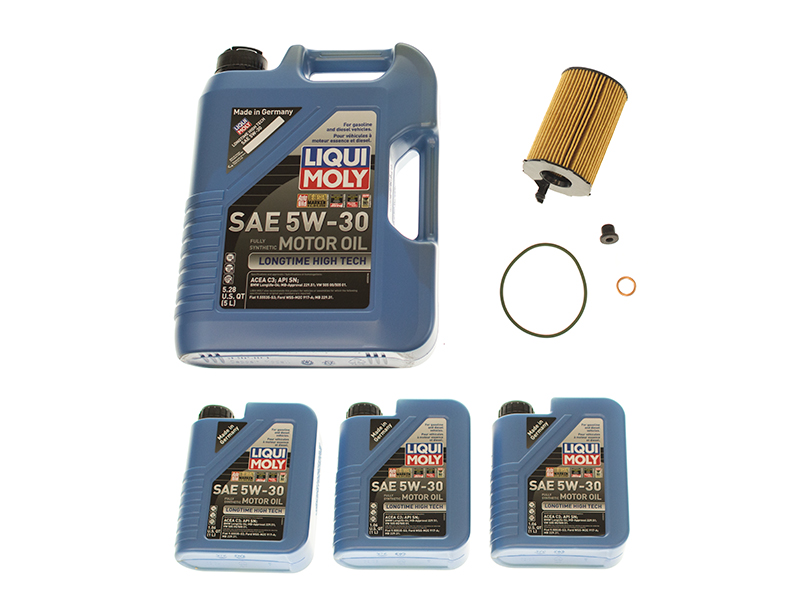 Liqui Moly Longtime High Tech + Mahle VW2OILFLTR2KIT Oil Change Kit