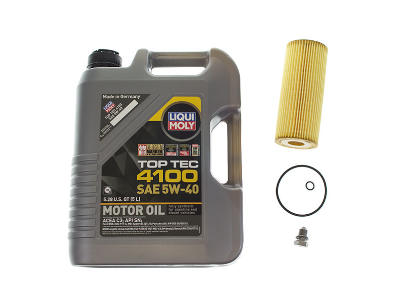 VW5OILFLTR1KIT Liqui Moly Top Tec 4100 + Mann Oil Change Kit - 5W-40 Fully Synthetic