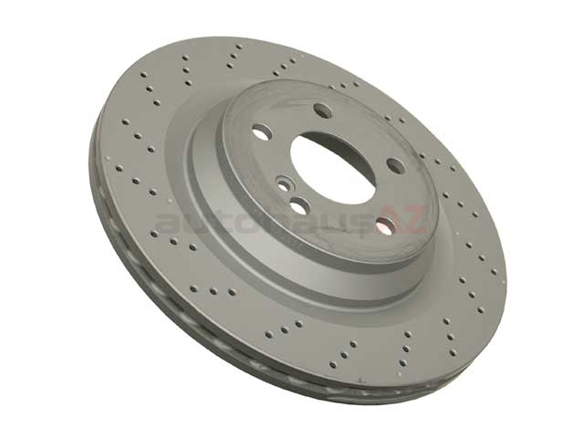 2304231512 Zimmermann Coat Z Disc Brake Rotor; Rear; Vented, Cross-Drilled; 320x24mm